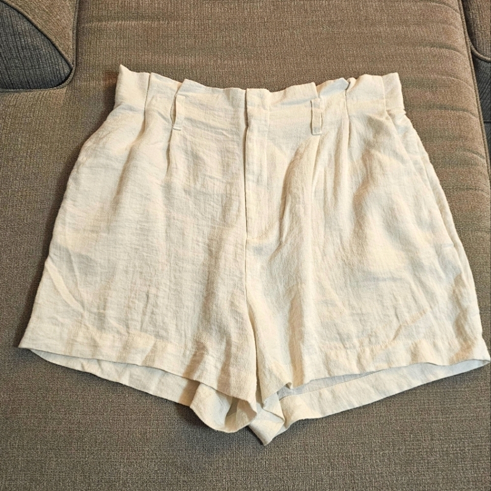 A New Day White Nylon Blend Boho Casual Lagenlook Relaxed Shorts XXL